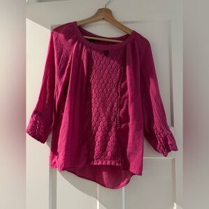 Elegant Pink Lace Women's Top
